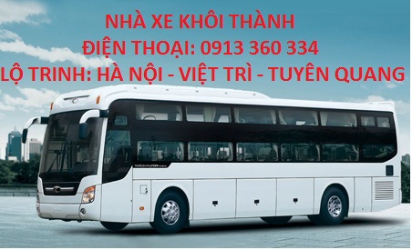xe khách chạy tuyến Hà Nội - Tuyên Quang